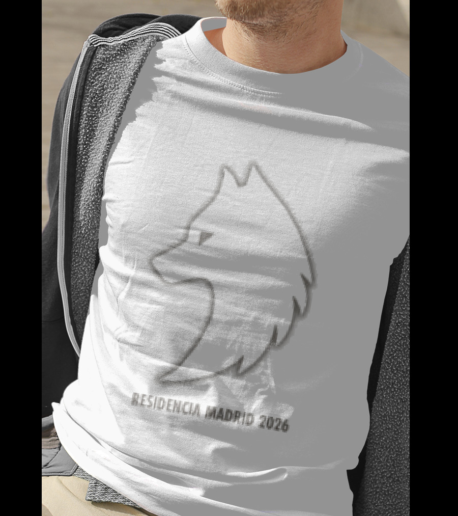 Shakira Store Cream Wolf Po Featuring Edgy Wolf Outline Minimalist T-Shirt