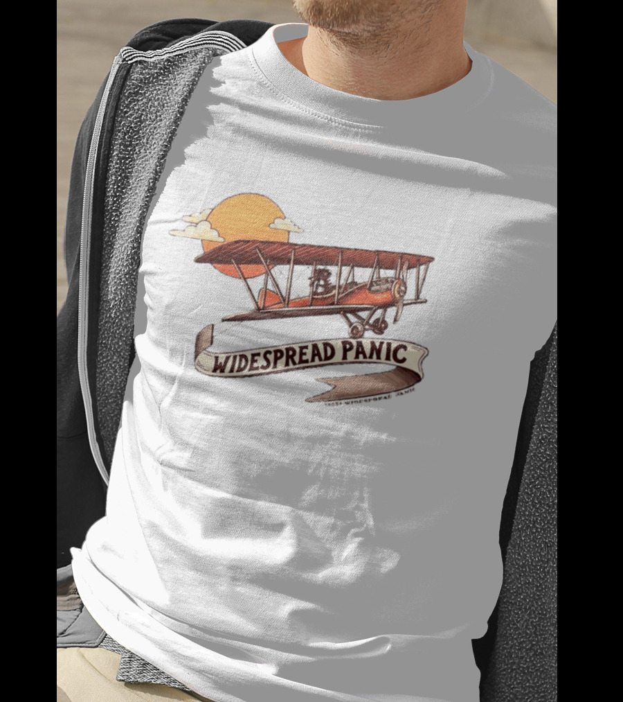 Widespread Panic Biplane Wilmington NC Sunset T-Shirt