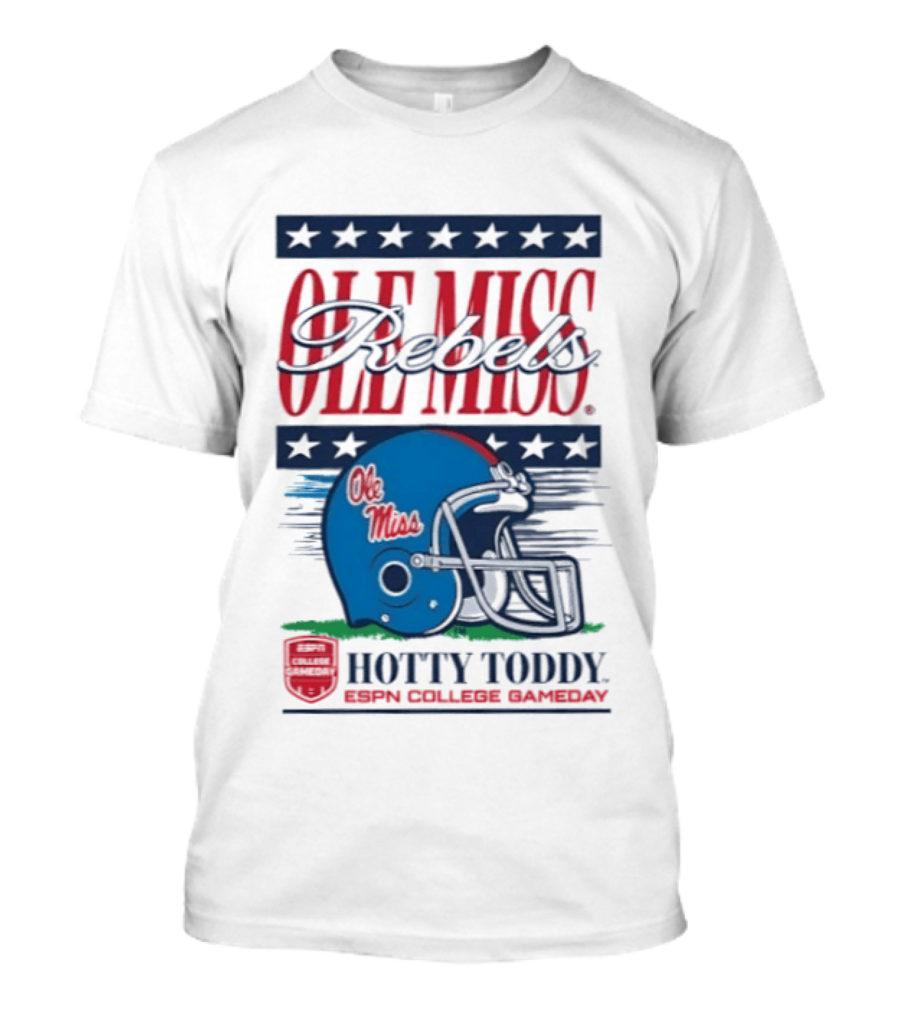 Ole Miss Rebels Helmet Hotty Toddy ESPN College Gameday T-Shirt