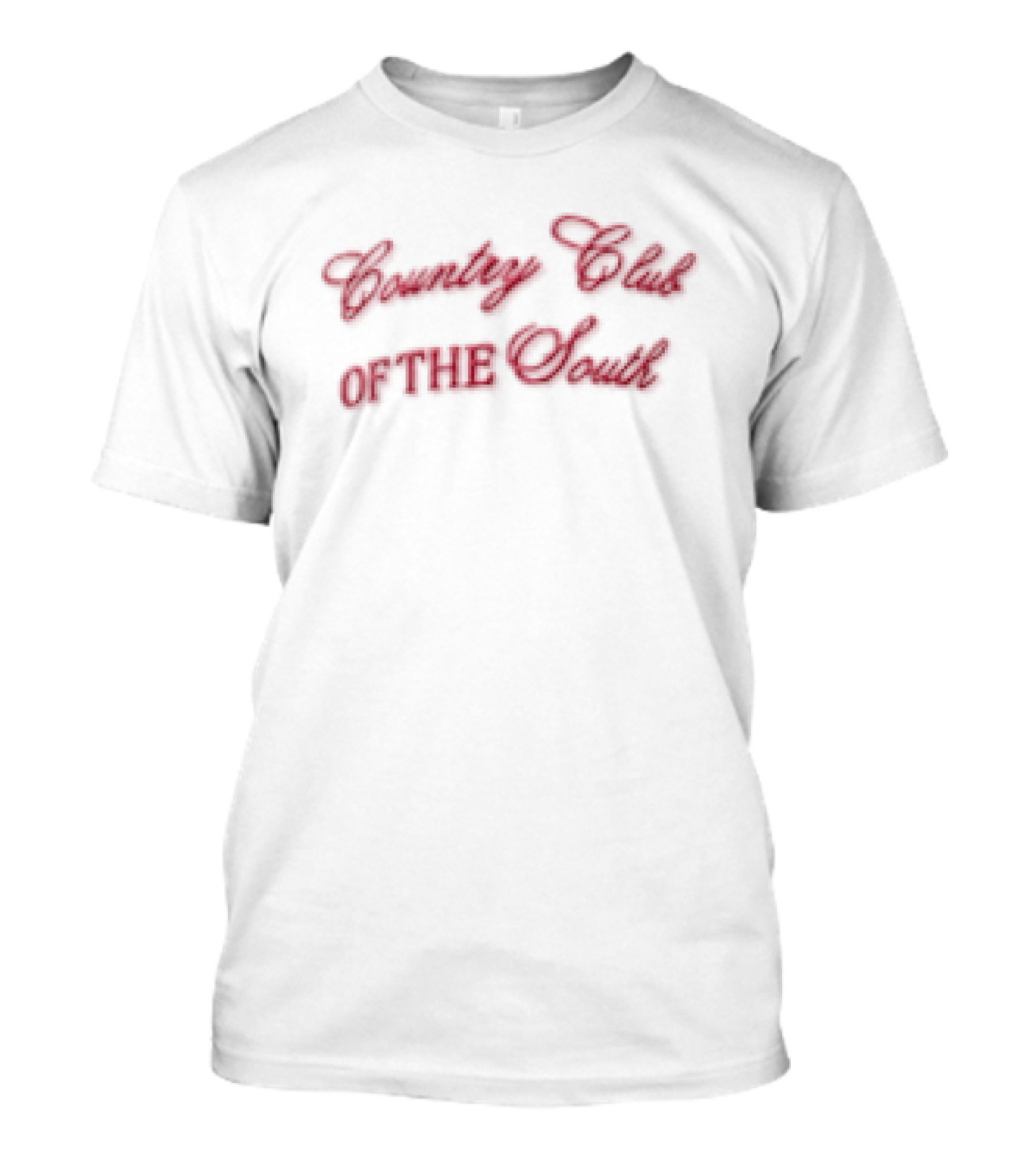 Country Club Of The South Red Script Lettering Leopard Brim T-Shirt