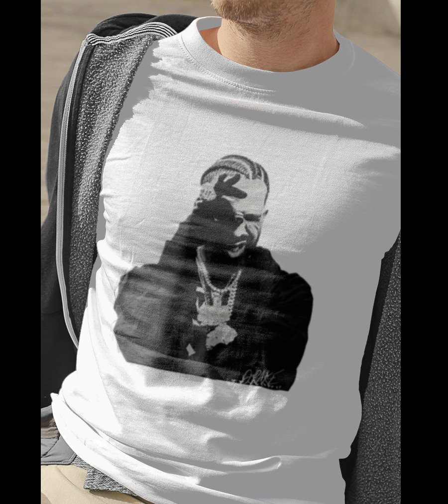 Drake Halftone Rapper Chains Gloves T-Shirt