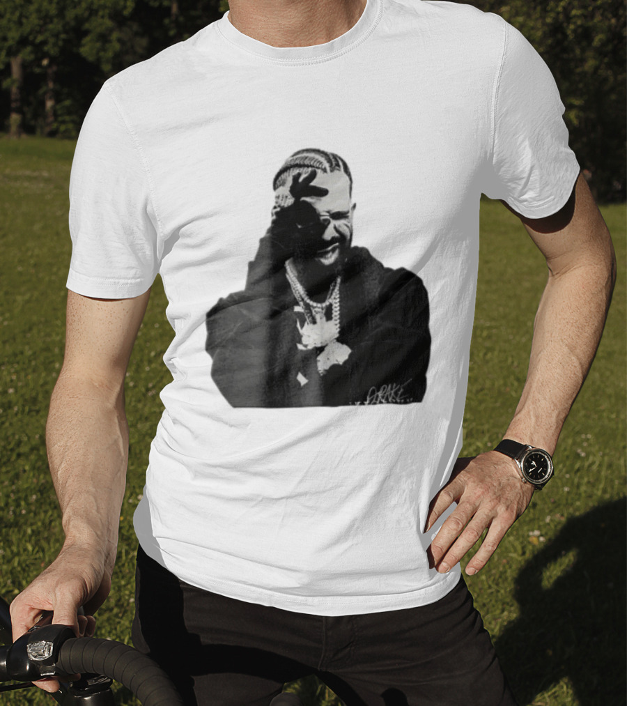 Drake Halftone Rapper Chains Gloves T-Shirt