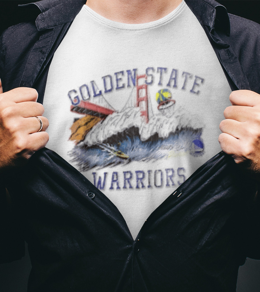 Golden State Warriors League Of Leisure Bridge Bay Area Skyline T-Shirt