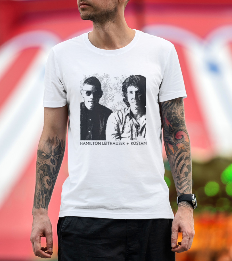 HAMILTON LEITHAUSER ROSTAM Black And White Photo Duo T-Shirt