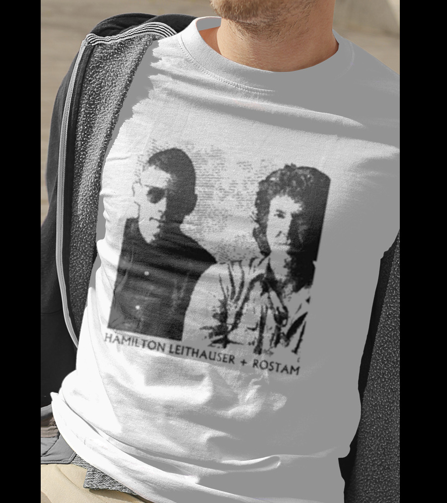 HAMILTON LEITHAUSER ROSTAM Black And White Photo Duo T-Shirt