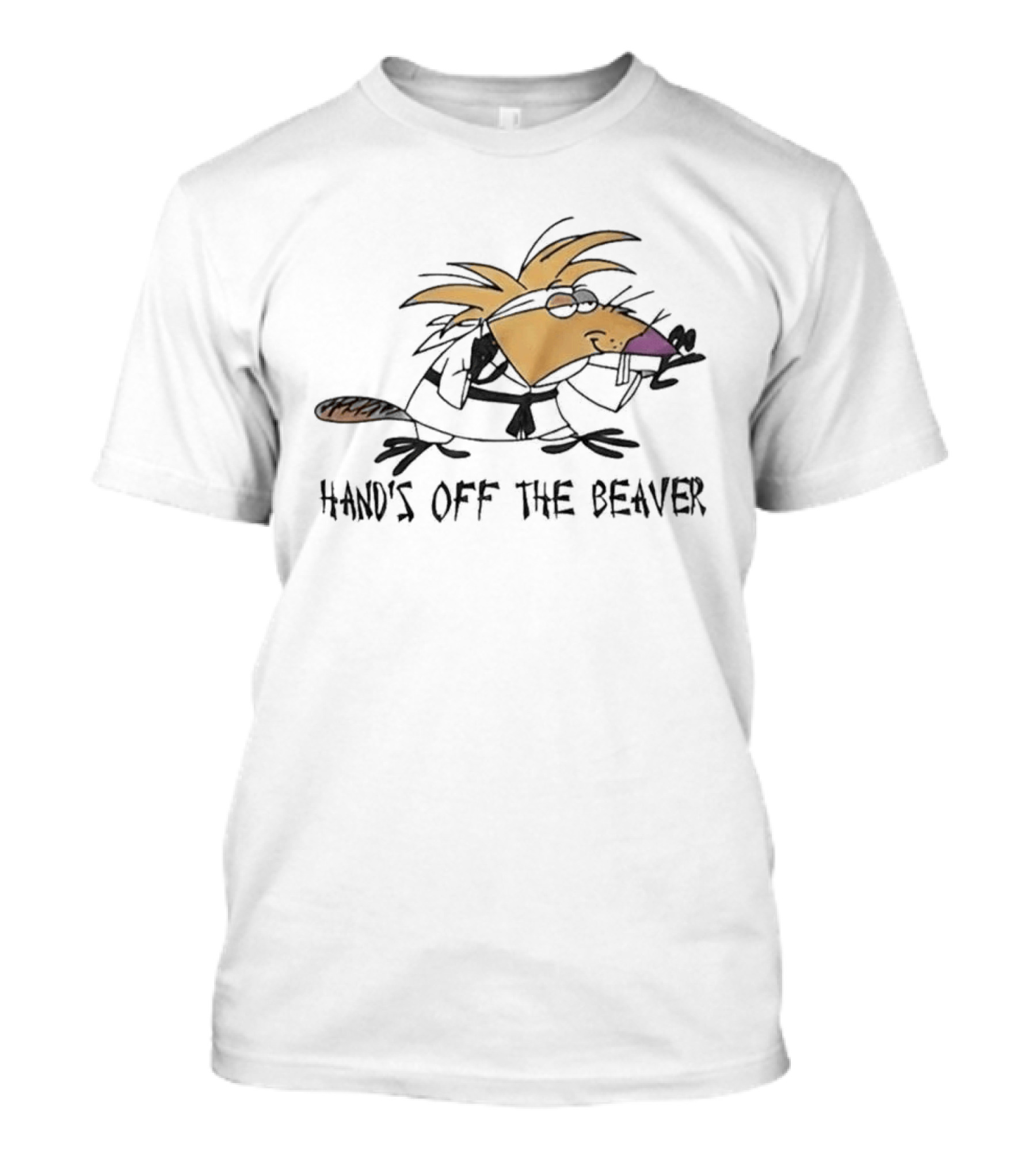 Hand's Off The Beaver The Angry Beavers Cartoon T-Shirt