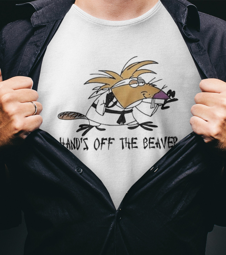 Hand's Off The Beaver The Angry Beavers Cartoon T-Shirt