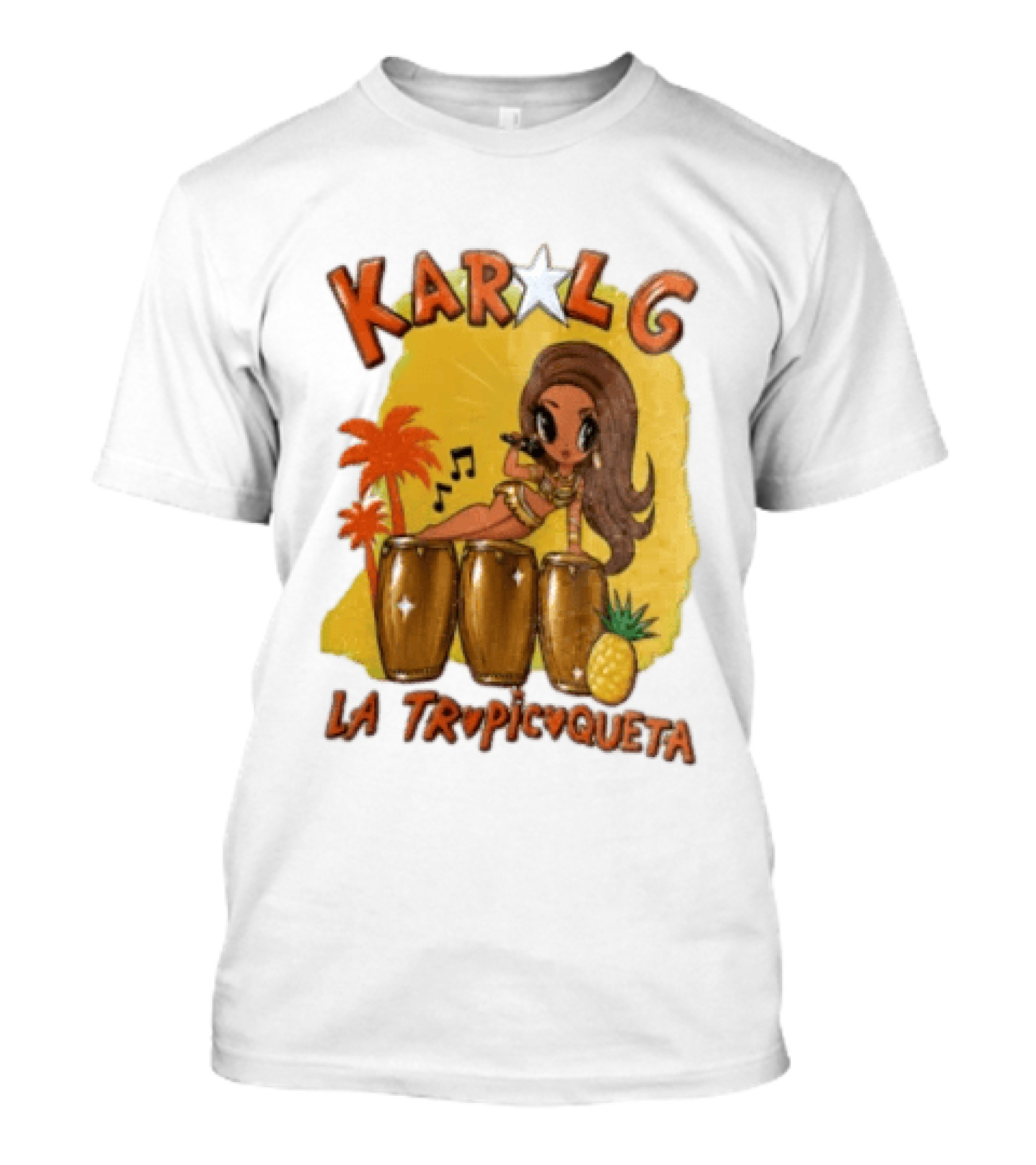 Karol G La Tropicuqueta Tropical Drummer Vibrant Island Vibes T-Shirt