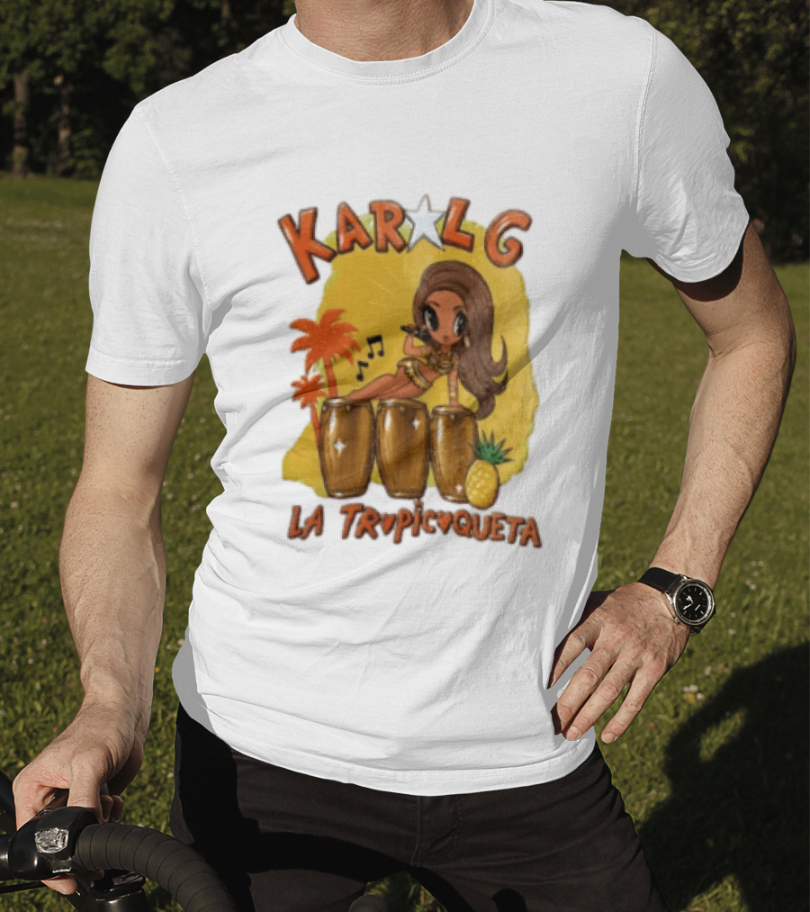 Karol G La Tropicuqueta Tropical Drummer Vibrant Island Vibes T-Shirt