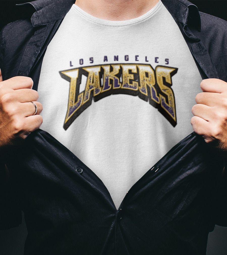 Los Angeles Lakers NBA Distressed Arched Block T-Shirt