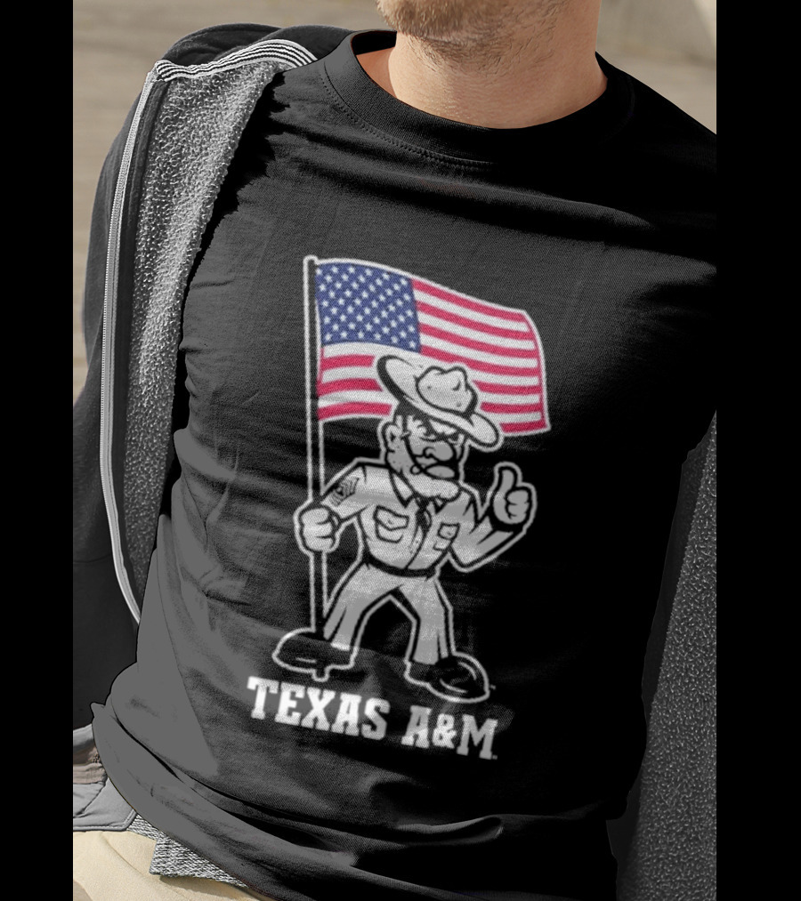 Texas A&M Ol' Sarge 2026 American Flag T-Shirt