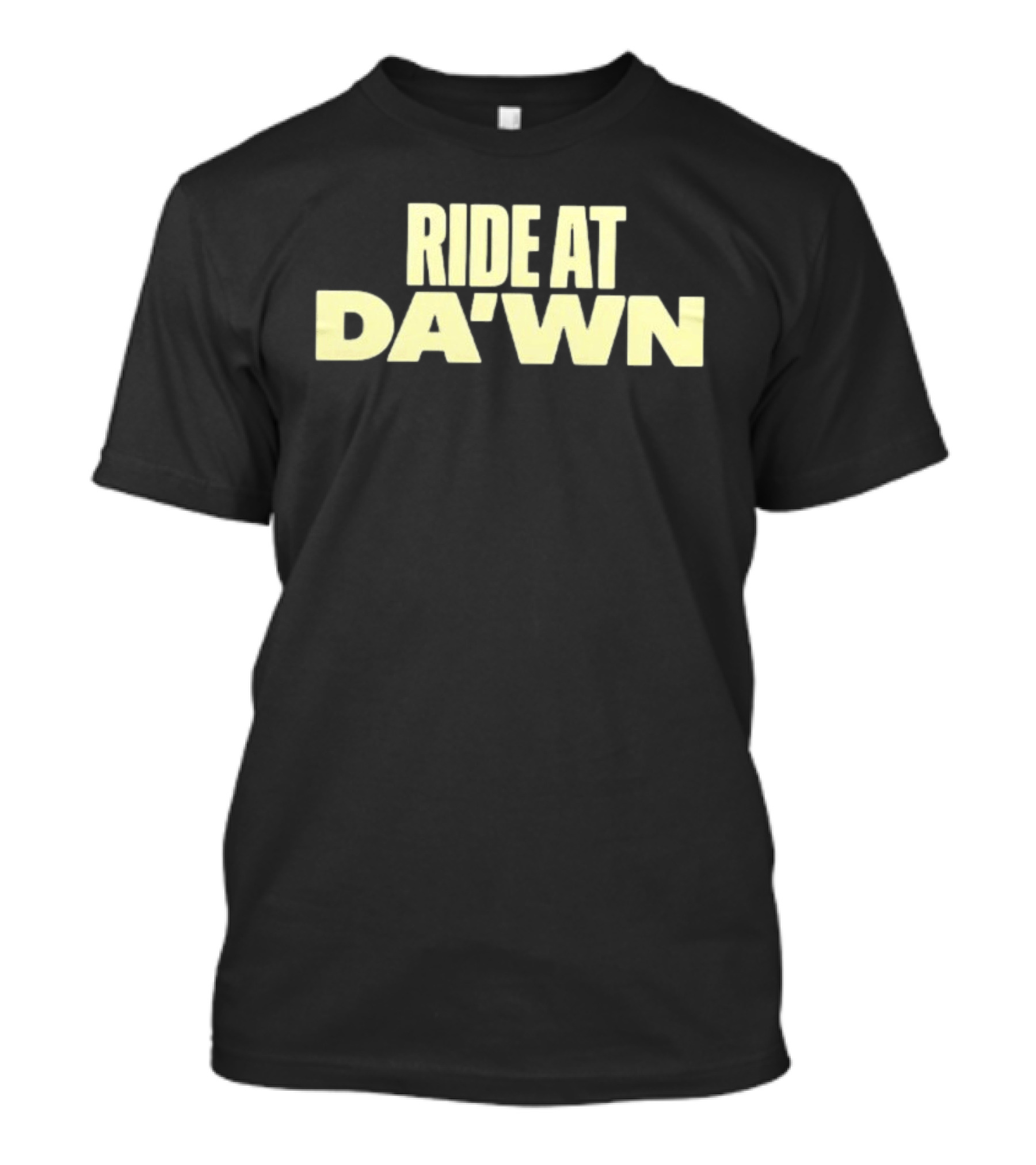 Aces Ride At Dawn Text Bold Yellow Font T-Shirt