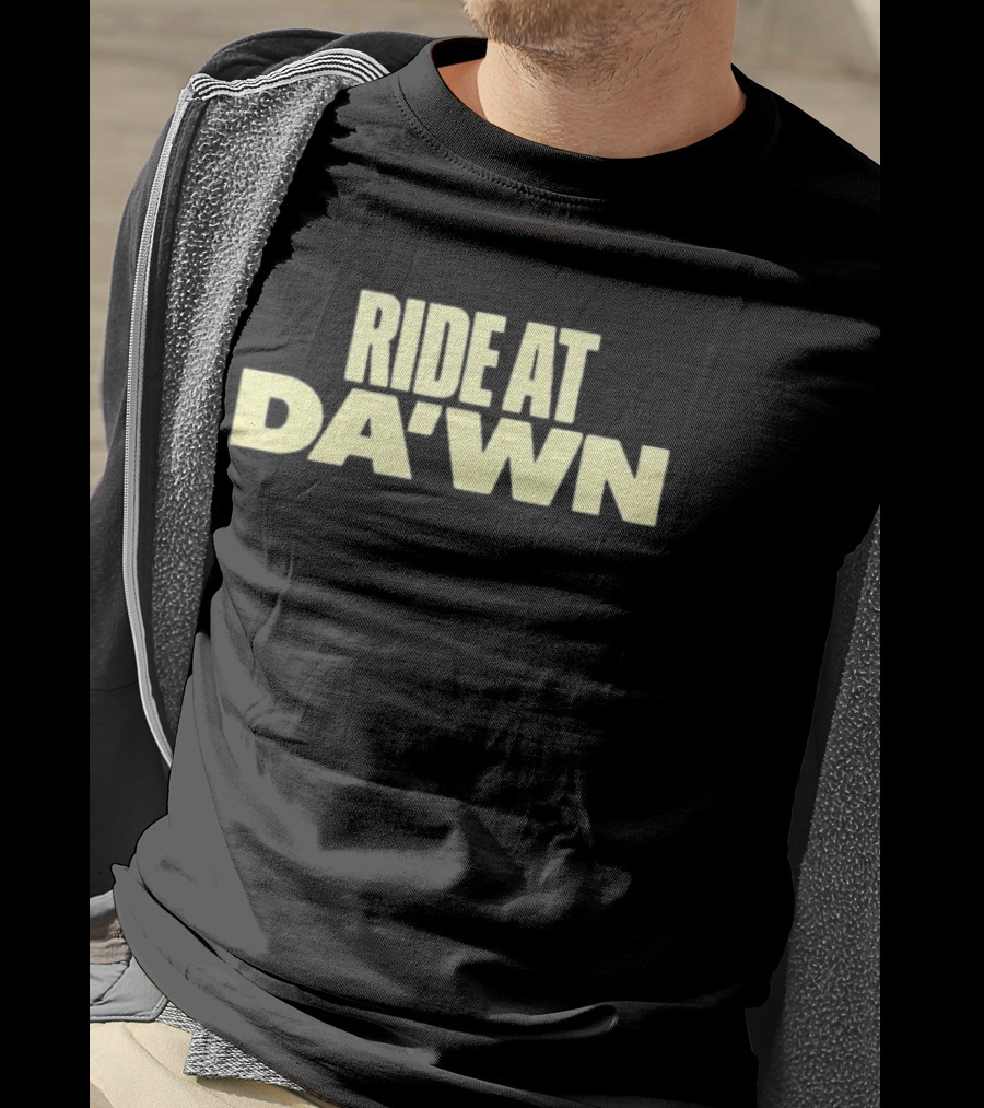 Aces Ride At Dawn Text Bold Yellow Font T-Shirt