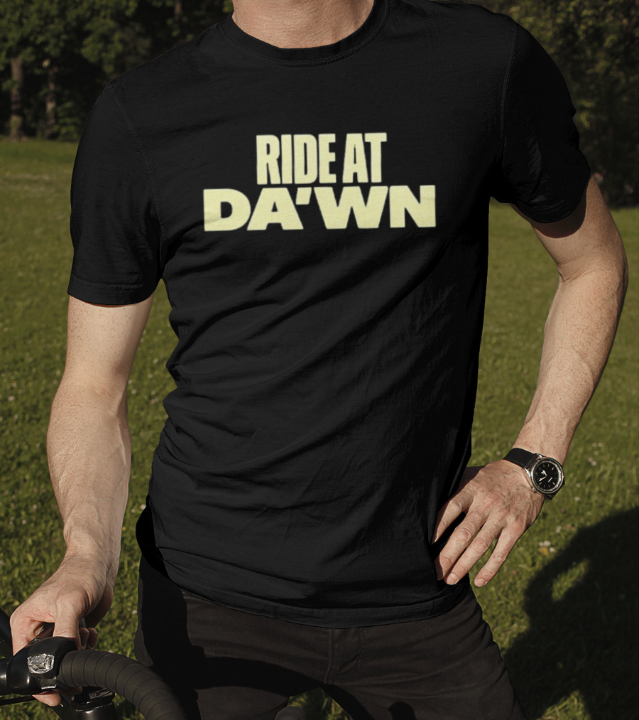 Aces Ride At Dawn Text Bold Yellow Font T-Shirt
