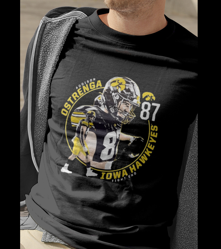 Ostrenga 87 Iowa Hawkeyes Tight End T-Shirt