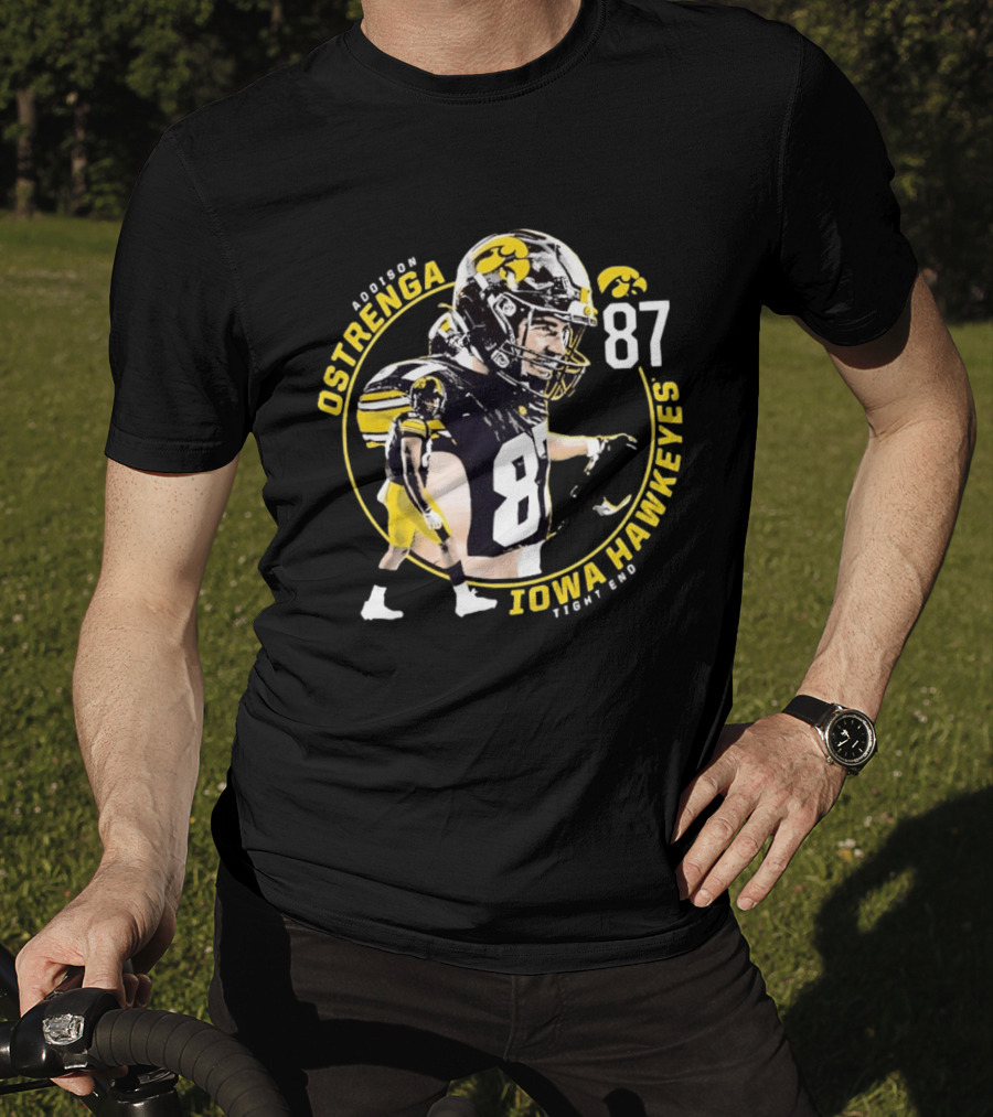 Ostrenga 87 Iowa Hawkeyes Tight End T-Shirt