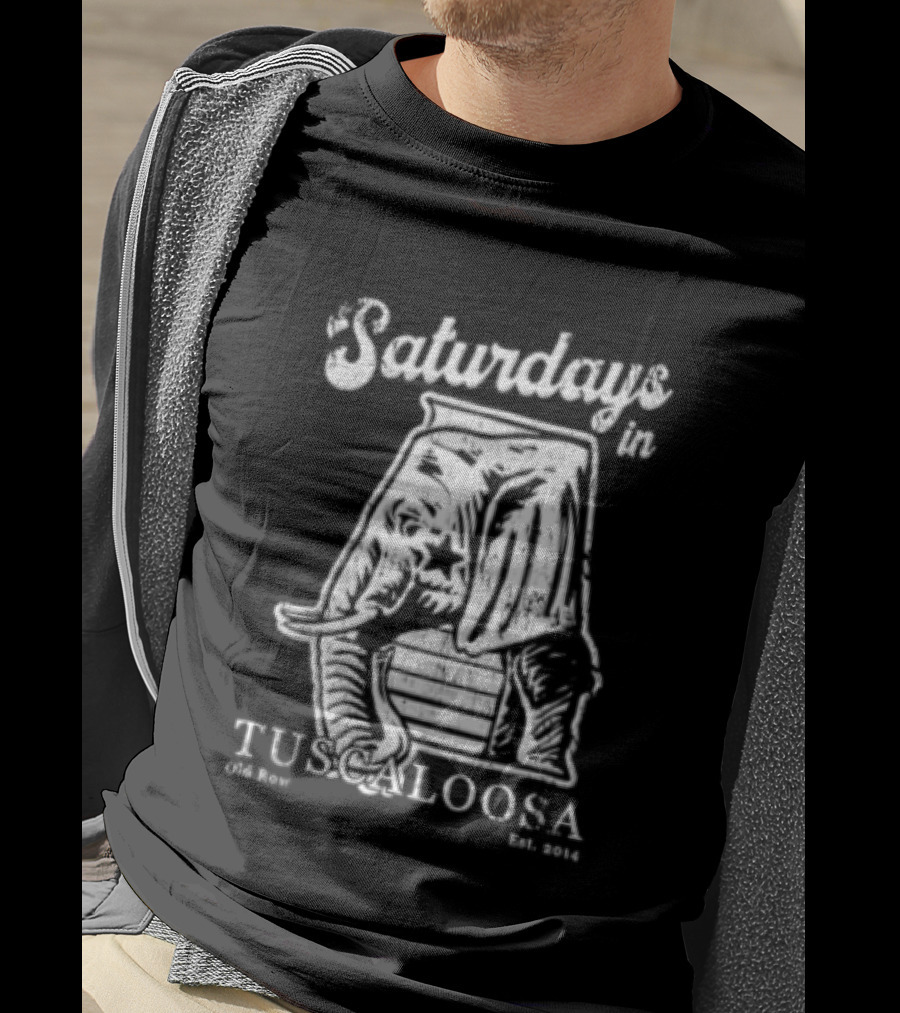 Alabama Crimson Tide NCAA Kyle Row Saturdays Tuscaloosa Elephant 2014 Star T-Shirt