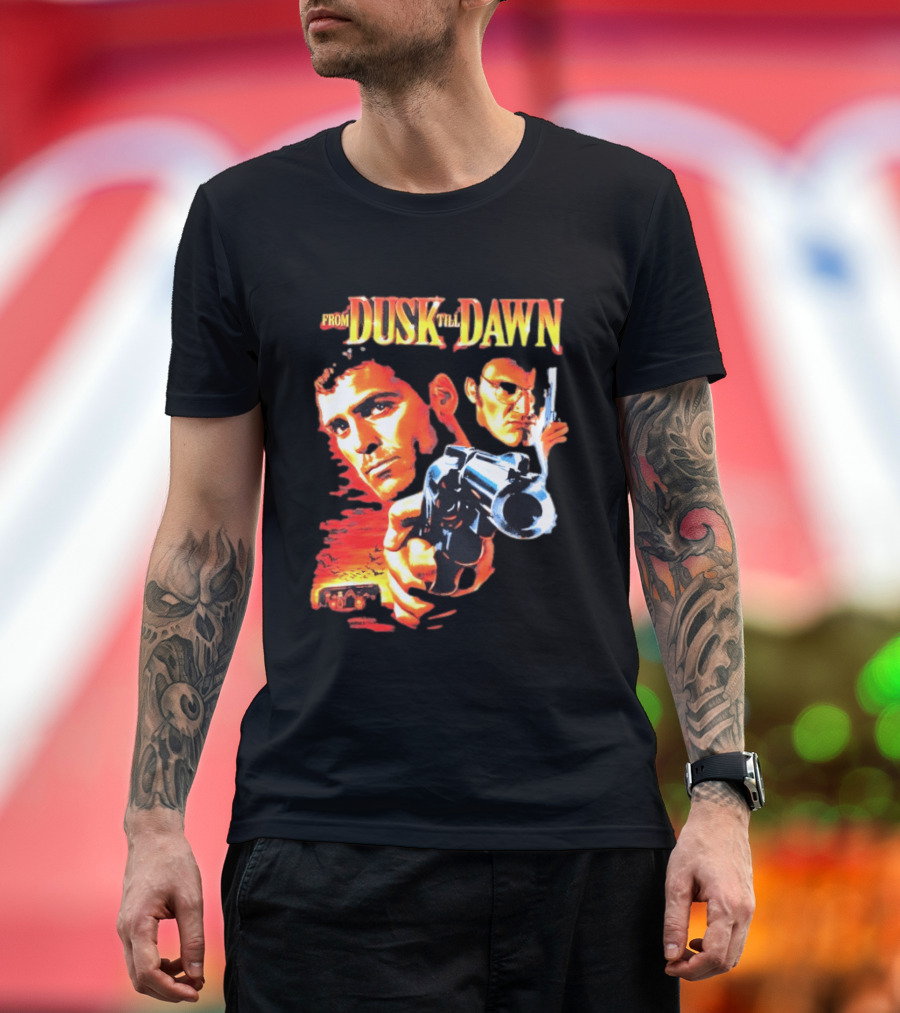 From Dusk Till Dawn Movie Artwork With Two Armed Characters T-Shirt