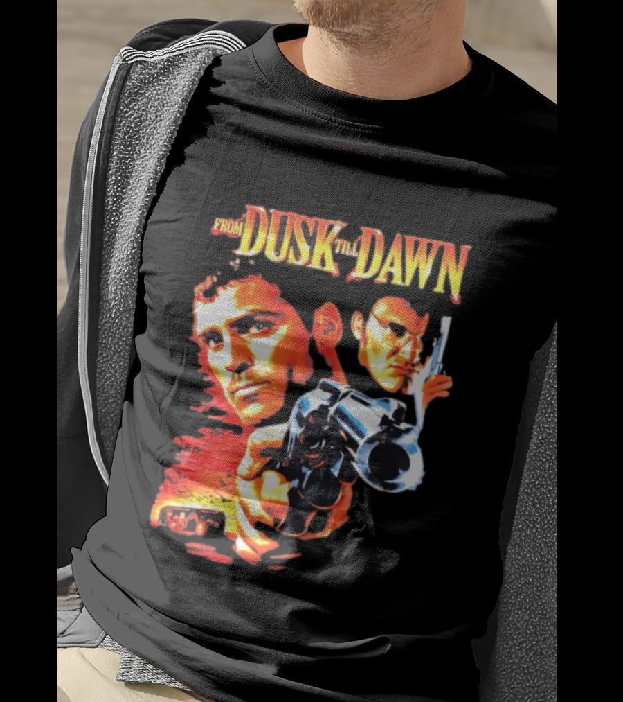 From Dusk Till Dawn Movie Artwork With Two Armed Characters T-Shirt
