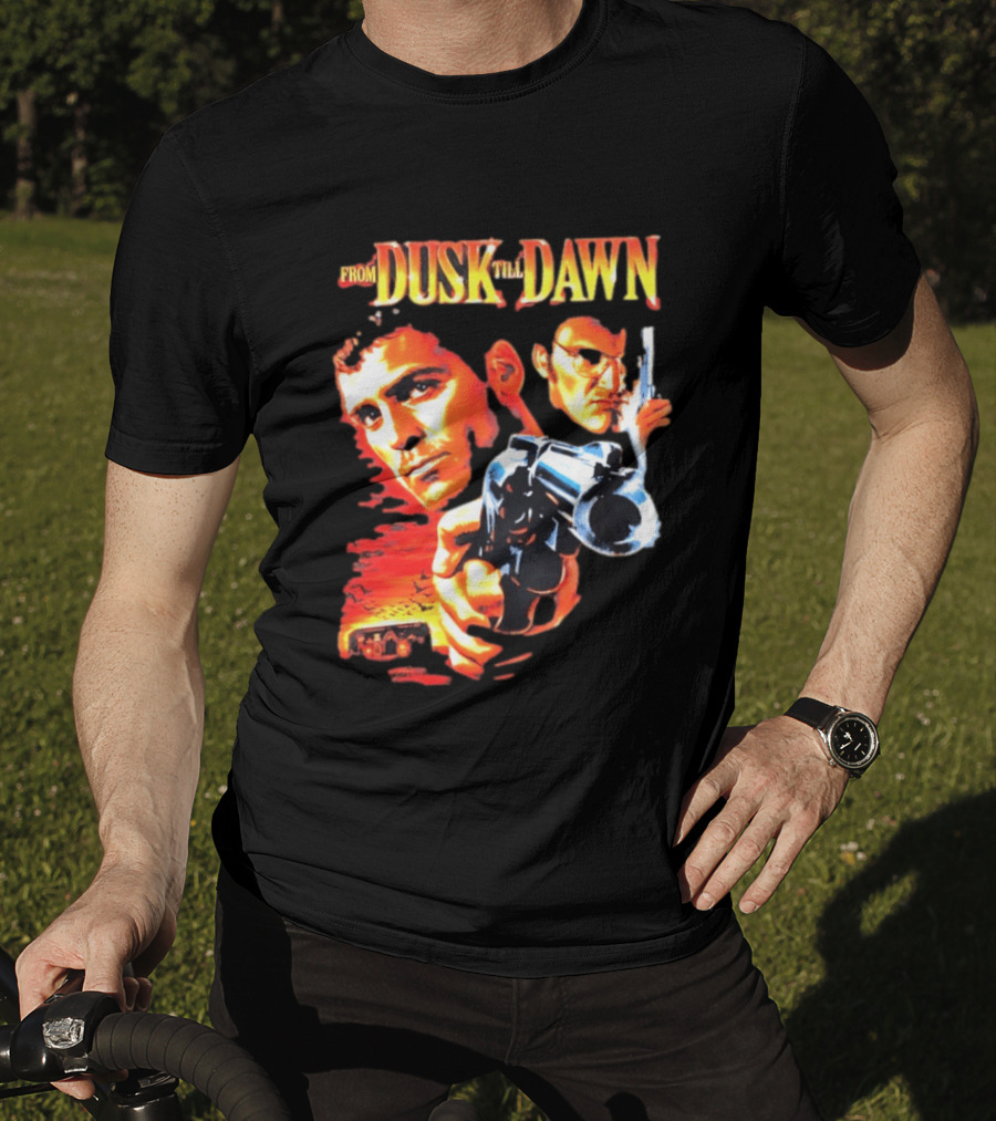 From Dusk Till Dawn Movie Artwork With Two Armed Characters T-Shirt