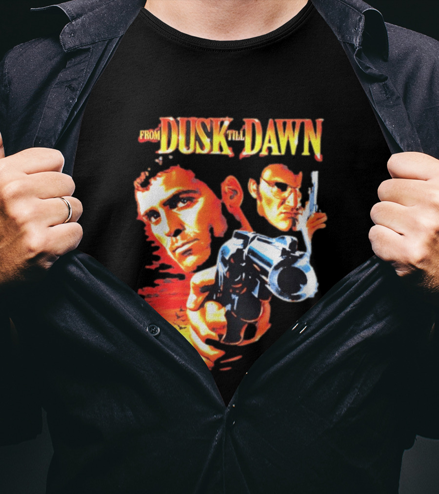 From Dusk Till Dawn Movie Artwork With Two Armed Characters T-Shirt