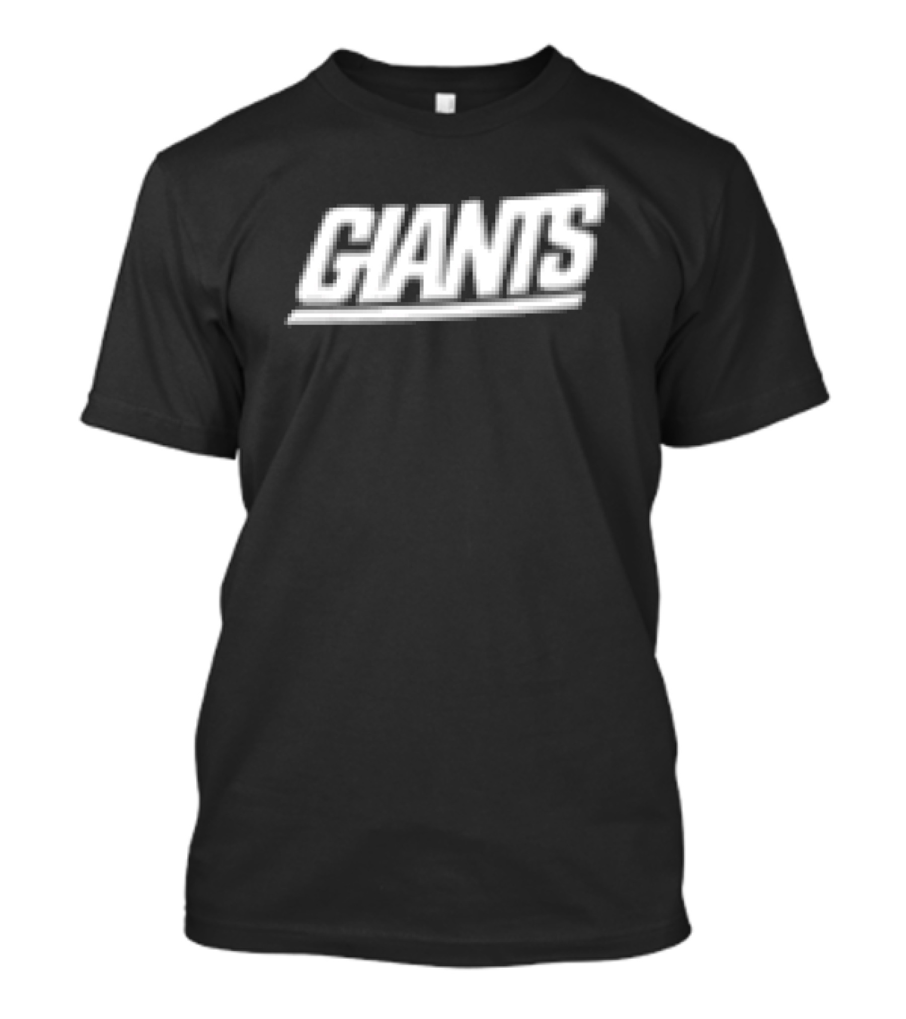 Giants Text Bold White Font Left Chest Placement T-Shirt