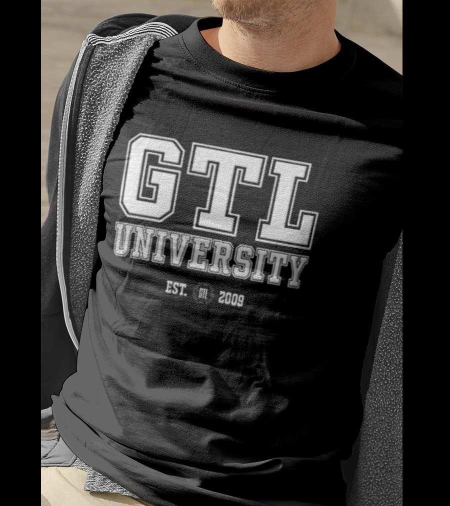 GTL University 2009 White Varsity Lettering Est. 2009 T-Shirt