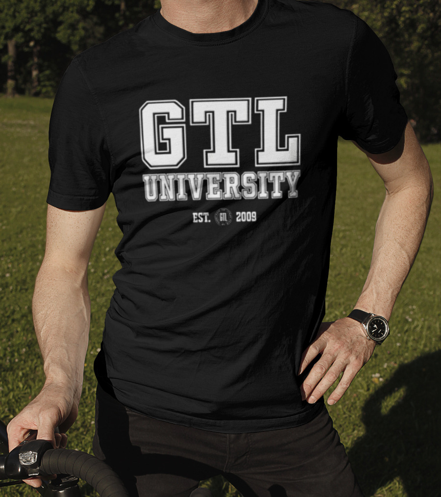 GTL University 2009 White Varsity Lettering Est. 2009 T-Shirt