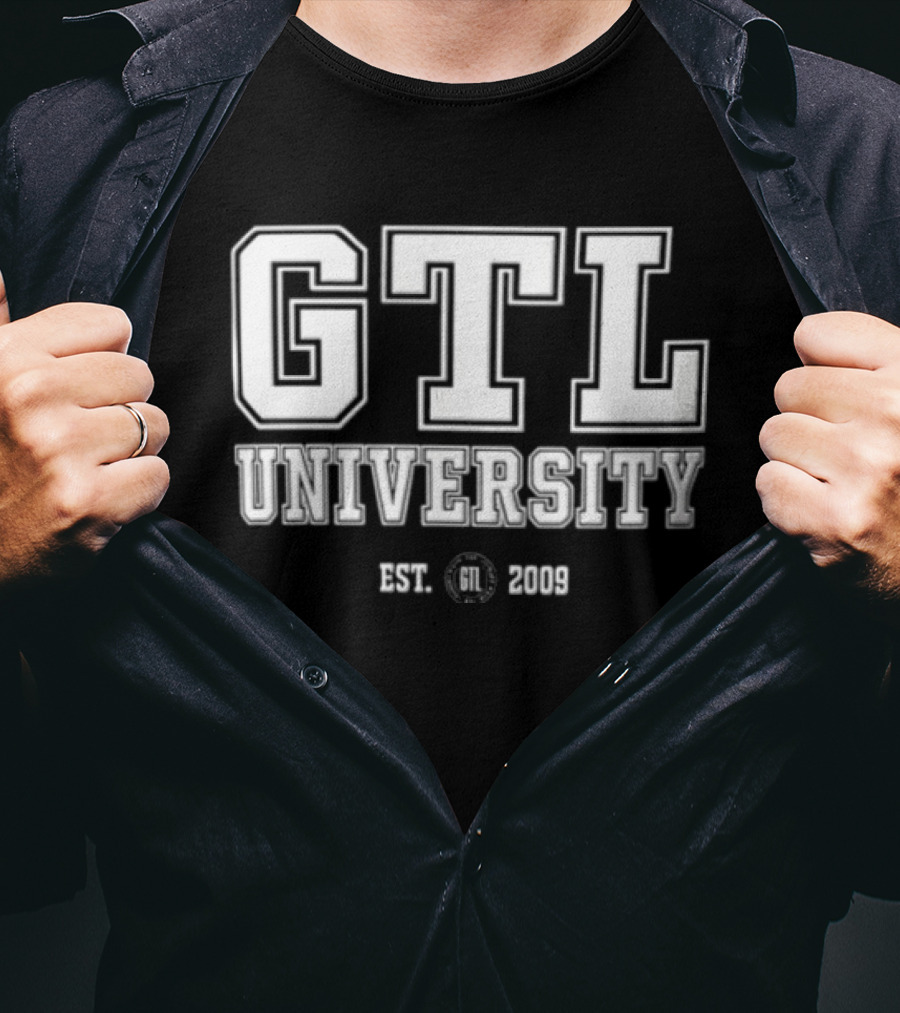 GTL University 2009 White Varsity Lettering Est. 2009 T-Shirt