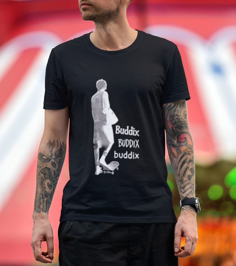 Buddix Person Standing On Skateboard Buddix BUDDIX Buddix T-Shirt