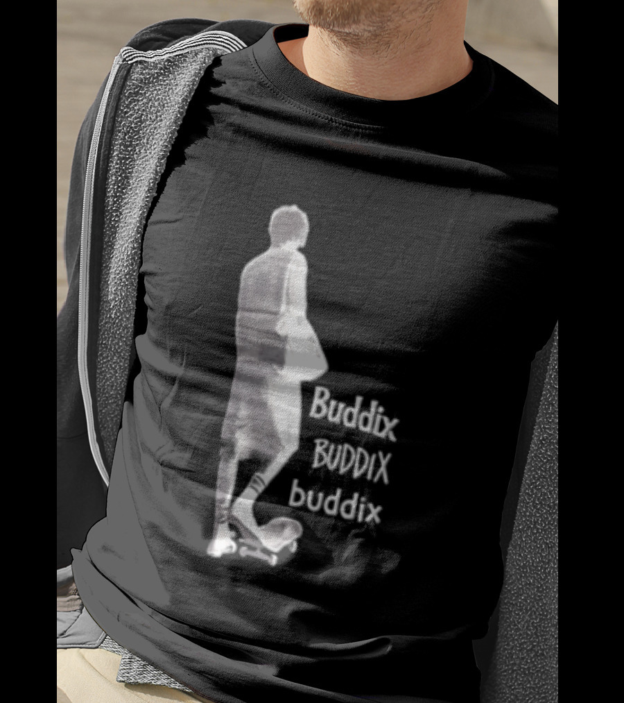 Buddix Person Standing On Skateboard Buddix BUDDIX Buddix T-Shirt