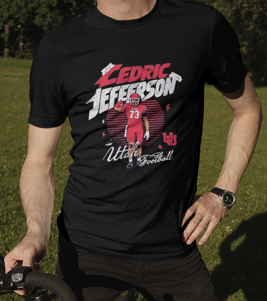 Utah Utes Football Cedric Jefferson No 73 T-Shirt