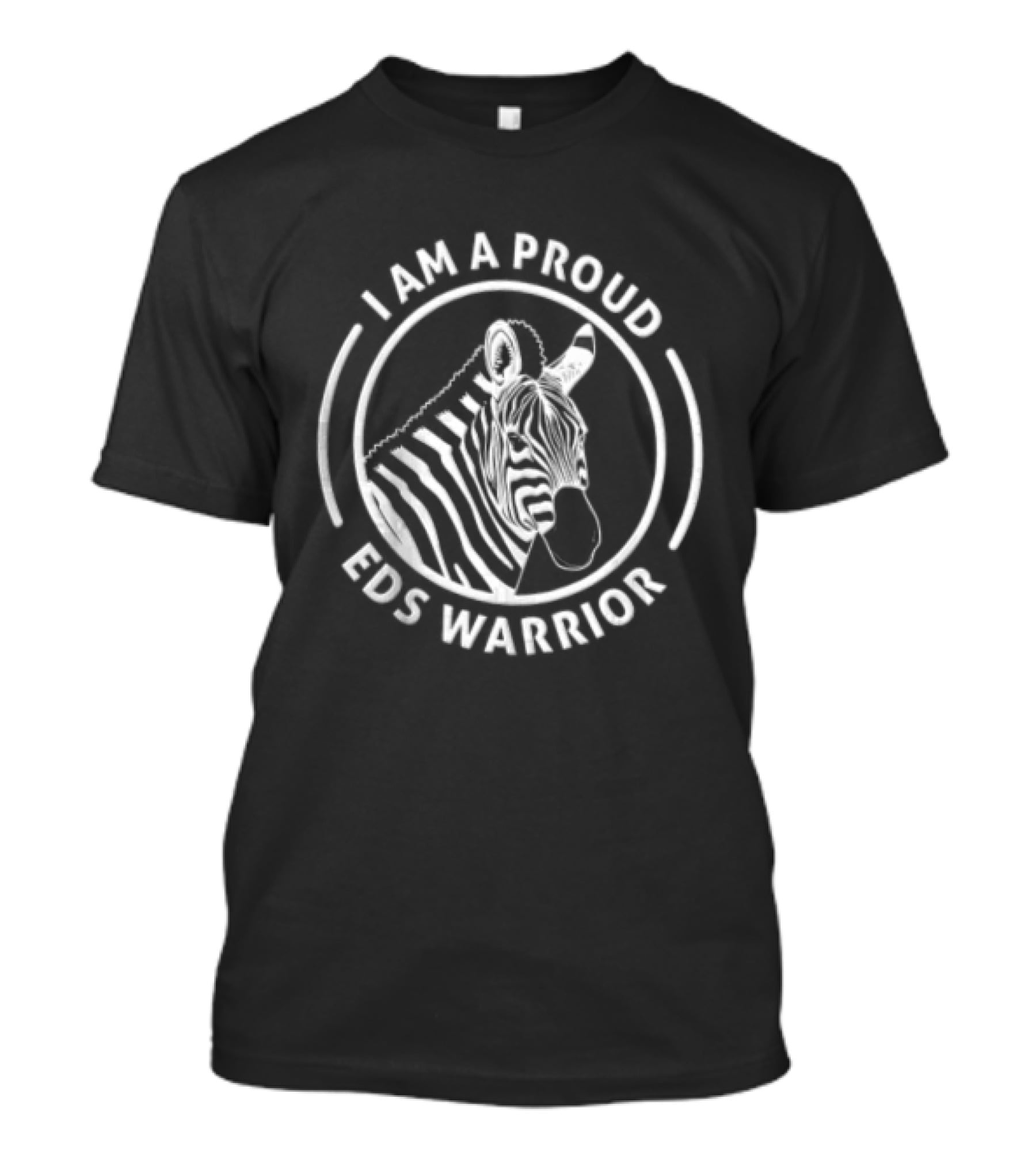 Proud EDS Warrior Zebra Head Inside Circle T-Shirt