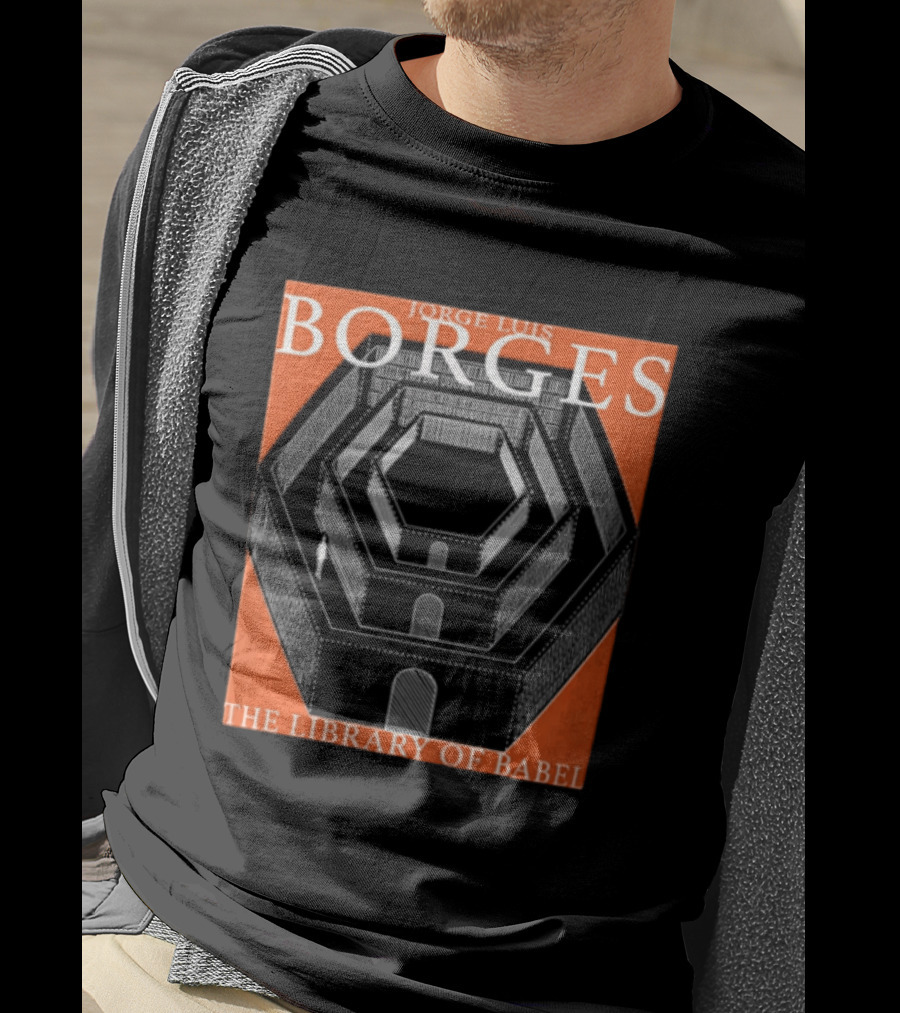 Borges The Library Of Babel Jorge Luis Hexagonal Structure T-Shirt