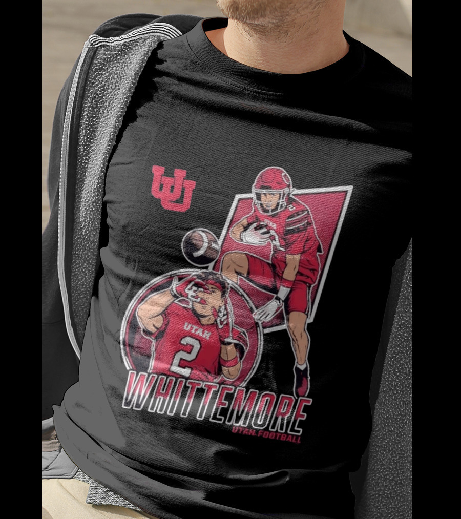 Utah Utes Football Whittemore No 2 Player Collage T-Shirt