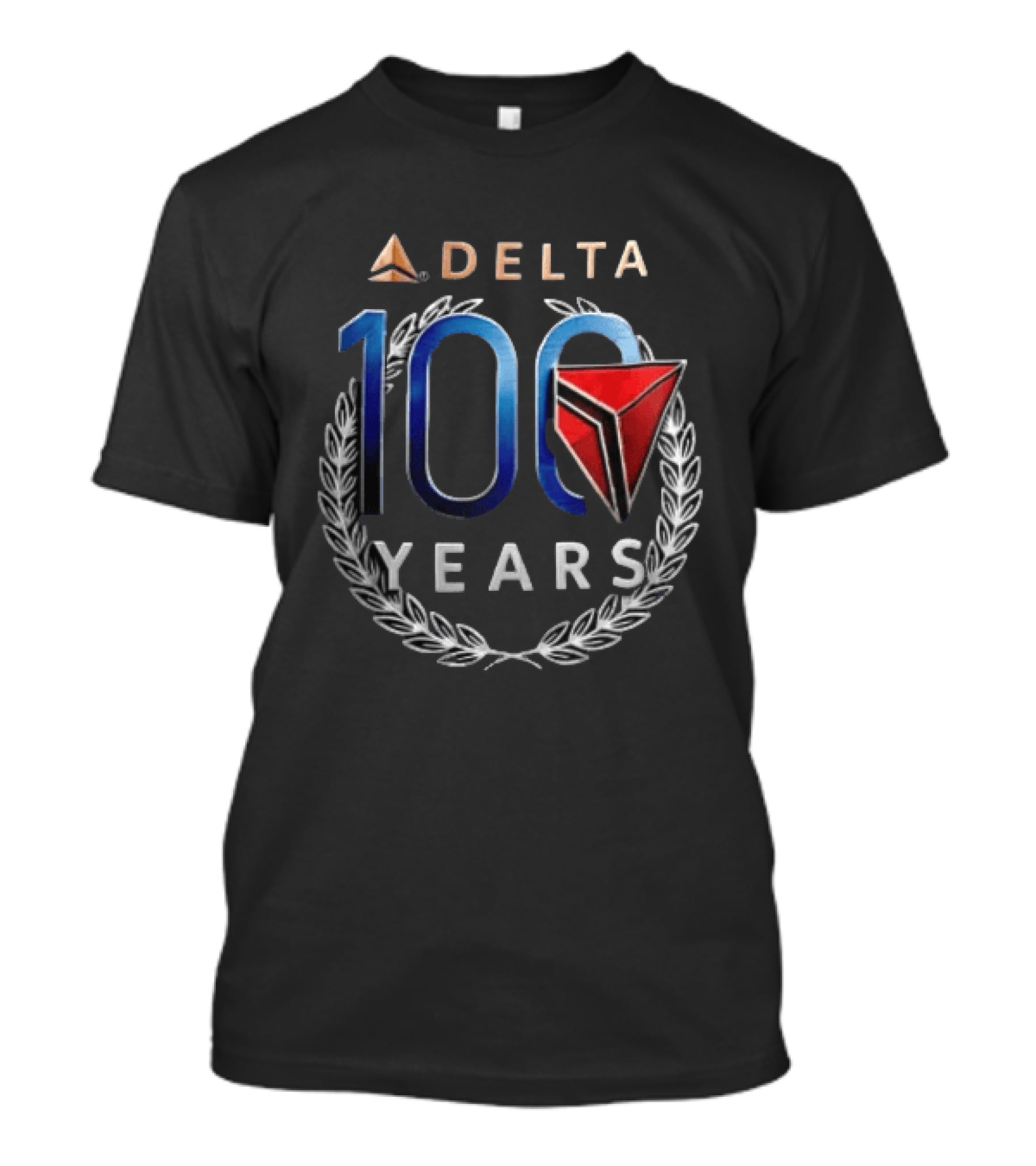 Delta 100 Years Laurel Wreath Anniversary T-Shirt