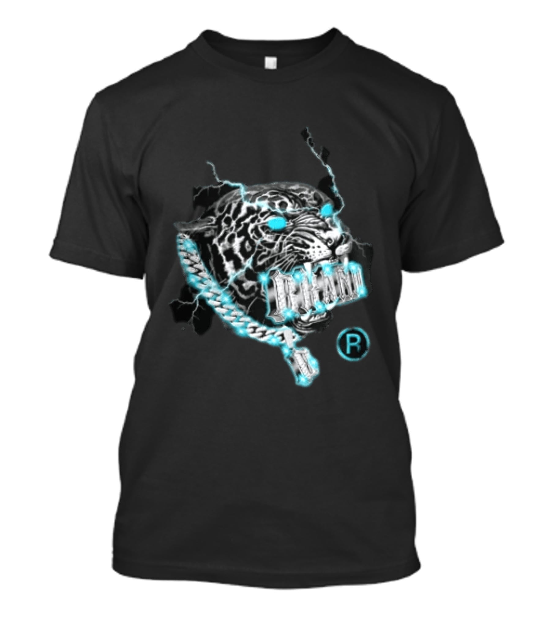 Marvel Black Panther Primal Lightning Panther With Blue Chain T-Shirt