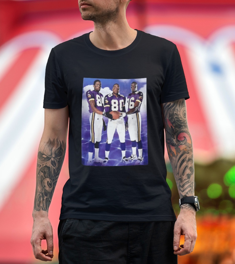 Randy Moss Cris Carter Jake Reed Minnesota Vikings Legendary Trio Football Players T-Shirt