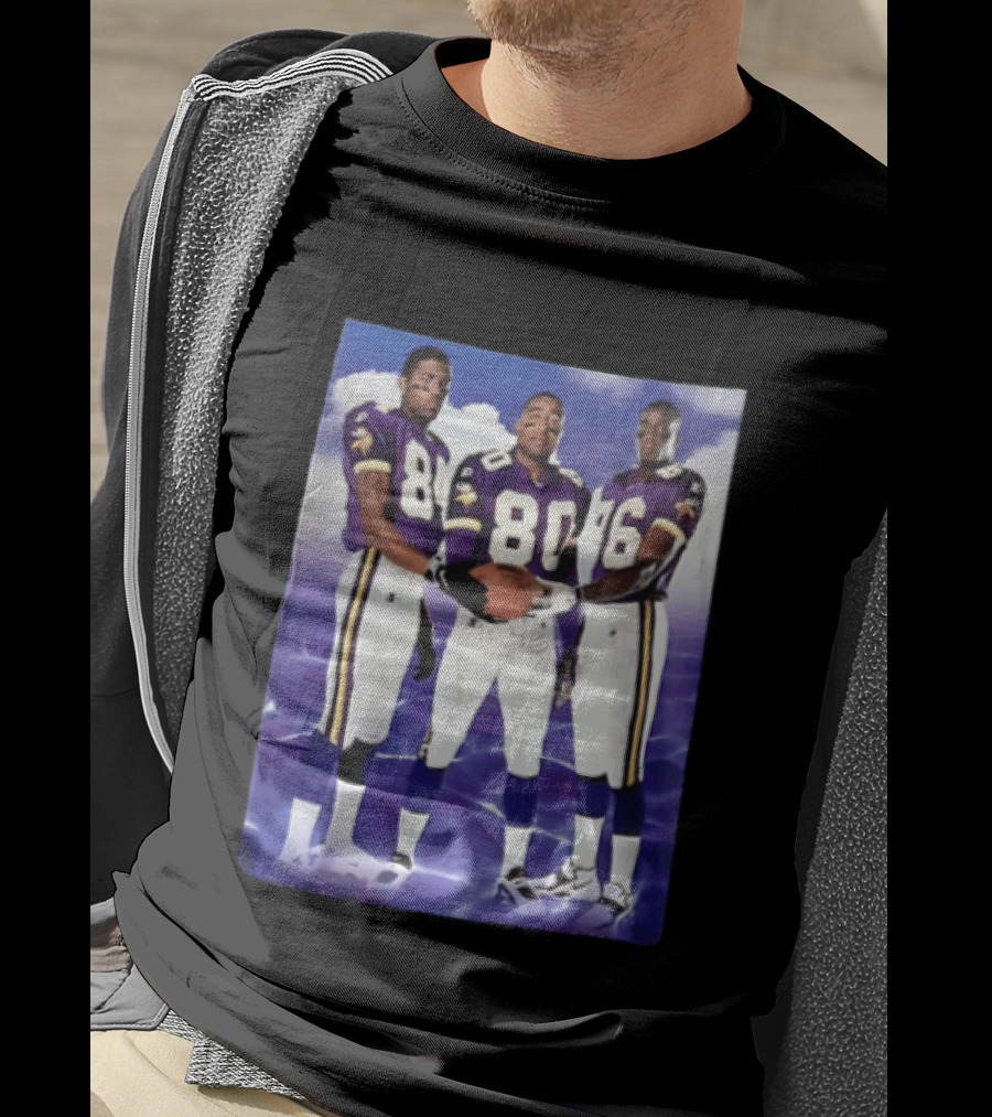 Randy Moss Cris Carter Jake Reed Minnesota Vikings Legendary Trio Football Players T-Shirt