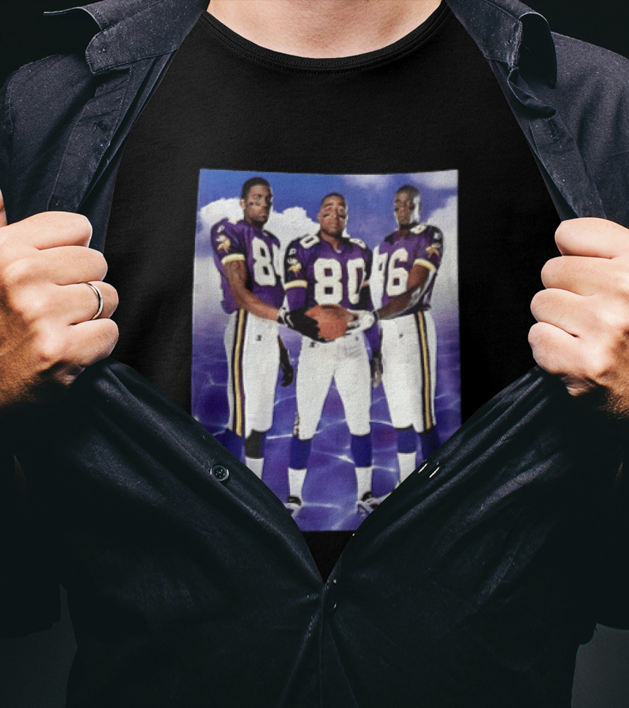 Randy Moss Cris Carter Jake Reed Minnesota Vikings Legendary Trio Football Players T-Shirt