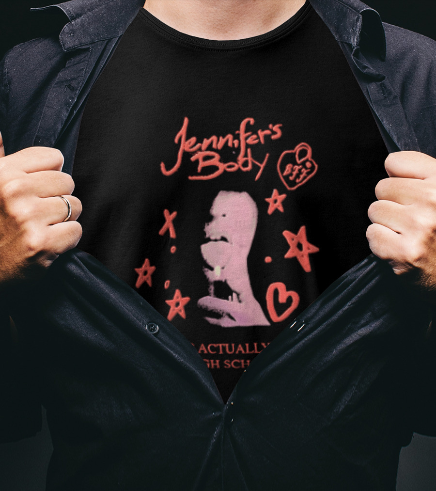 Jennifer's Body She's Actually Evil Not High School Evil Stars And Heart T-Shirt