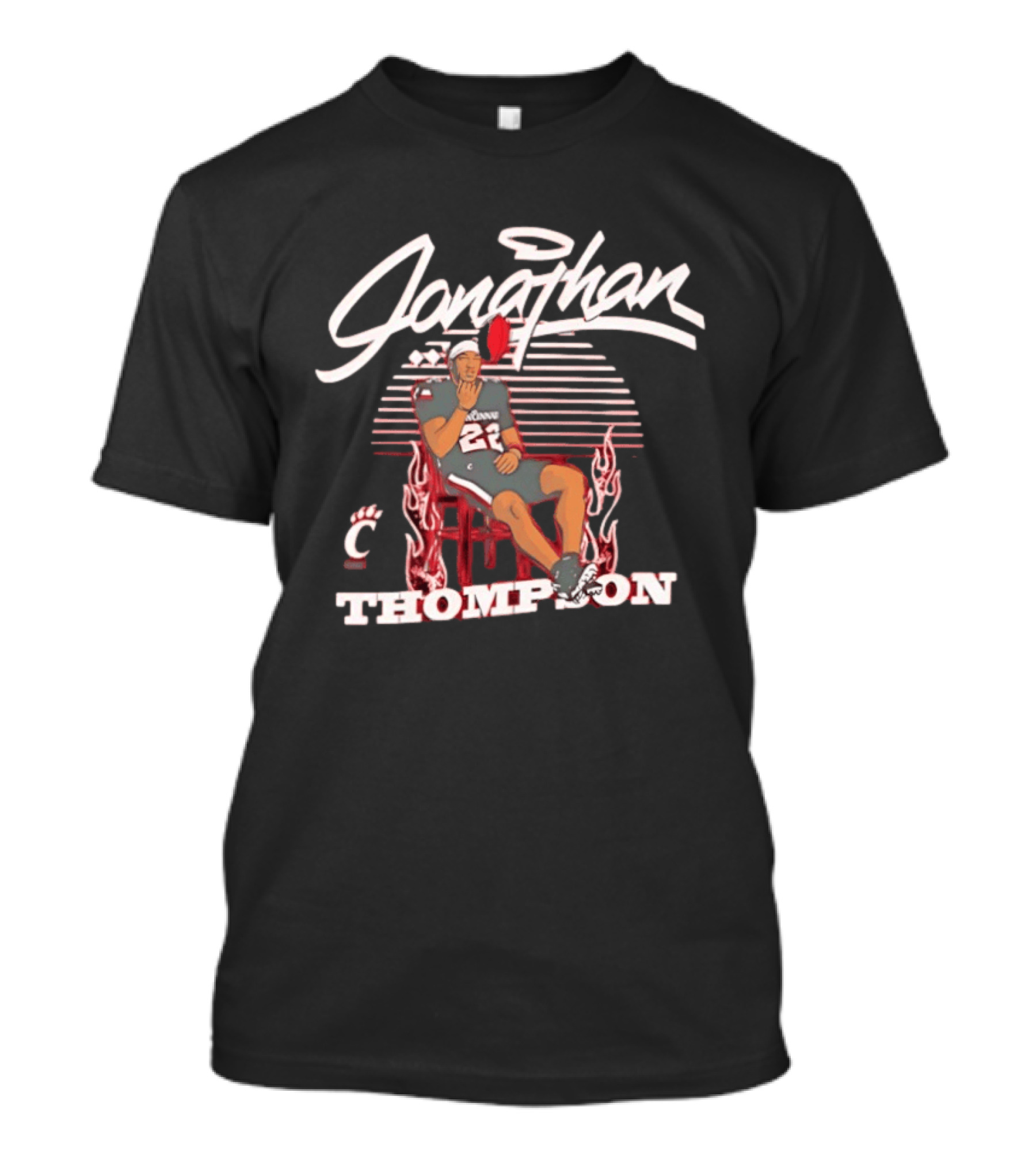 Jonathan Thompson Cincinnati Bearcats Football Player 22 Casual T-Shirt