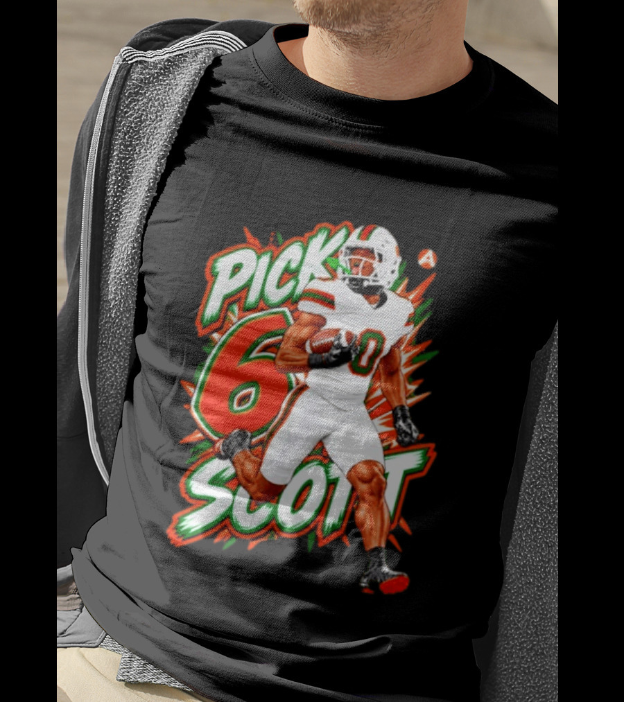 Keionte Scott Pick 6 Scott Miami Hurricanes Football Player T-Shirt