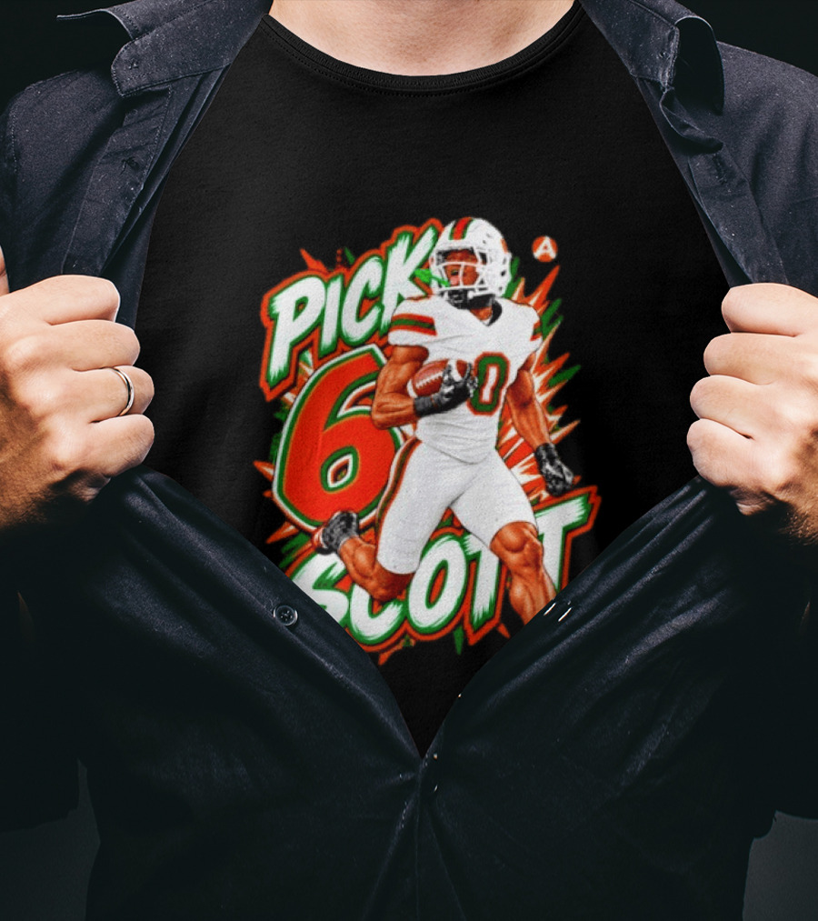 Keionte Scott Pick 6 Scott Miami Hurricanes Football Player T-Shirt