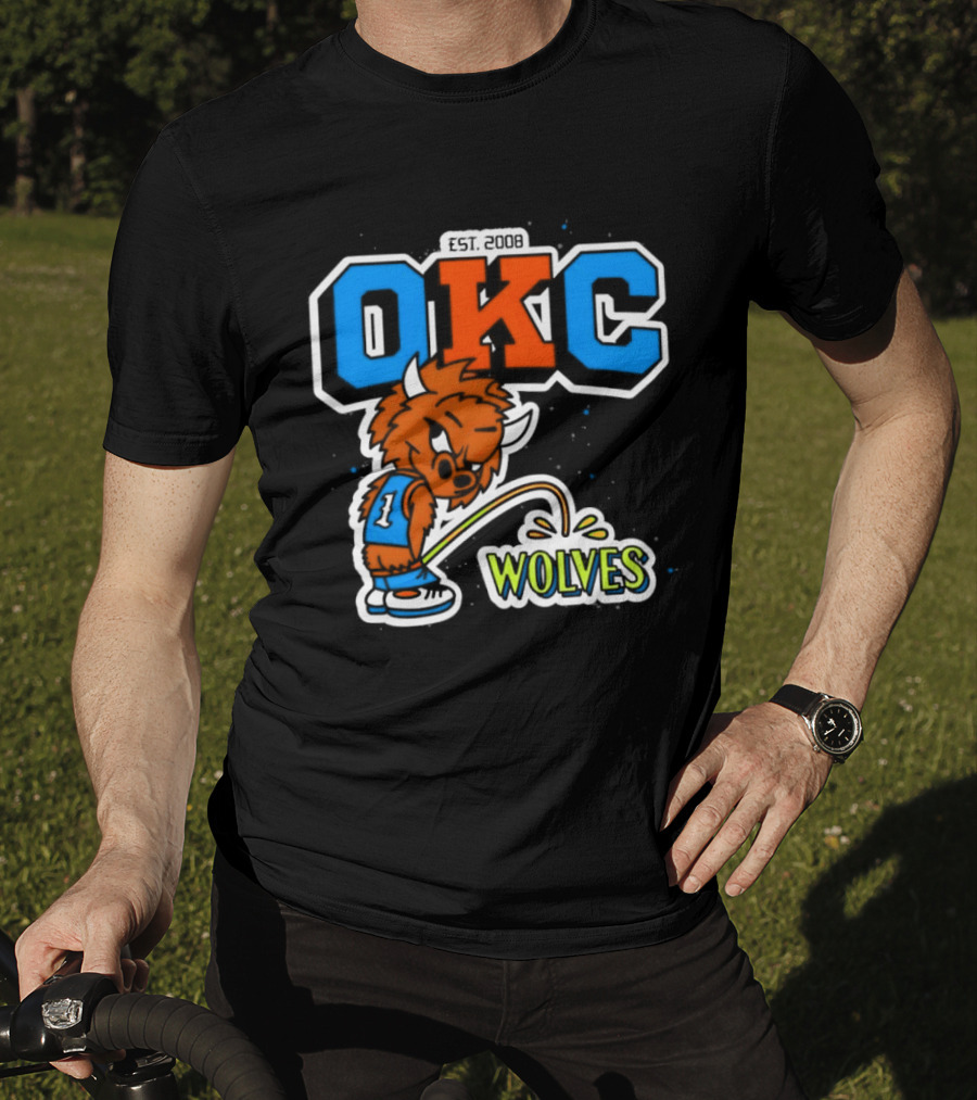 OKC Bison 2008 No 1 Jersey Vs Wolves T-Shirt