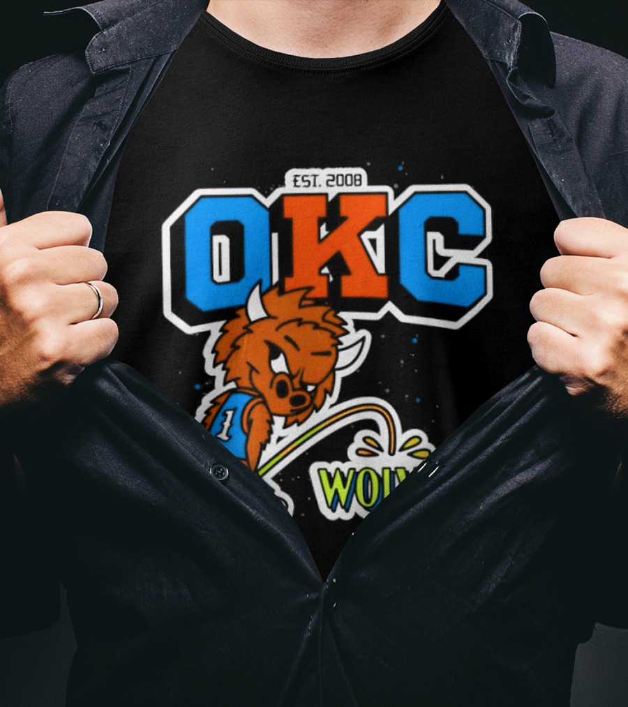 OKC Bison 2008 No 1 Jersey Vs Wolves T-Shirt