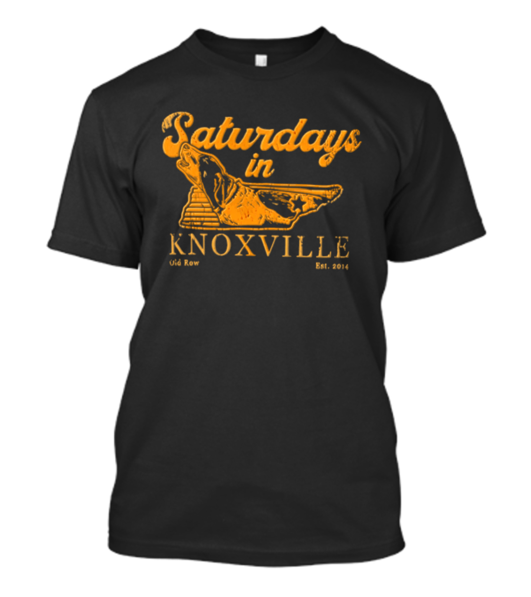 Saturdays In Knoxville Old Row 2014 Howling Dog Tennessee State T-Shirt