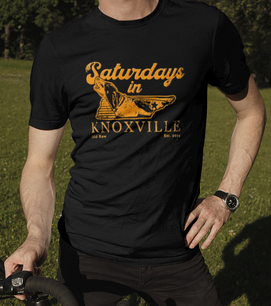Saturdays In Knoxville Old Row 2014 Howling Dog Tennessee State T-Shirt