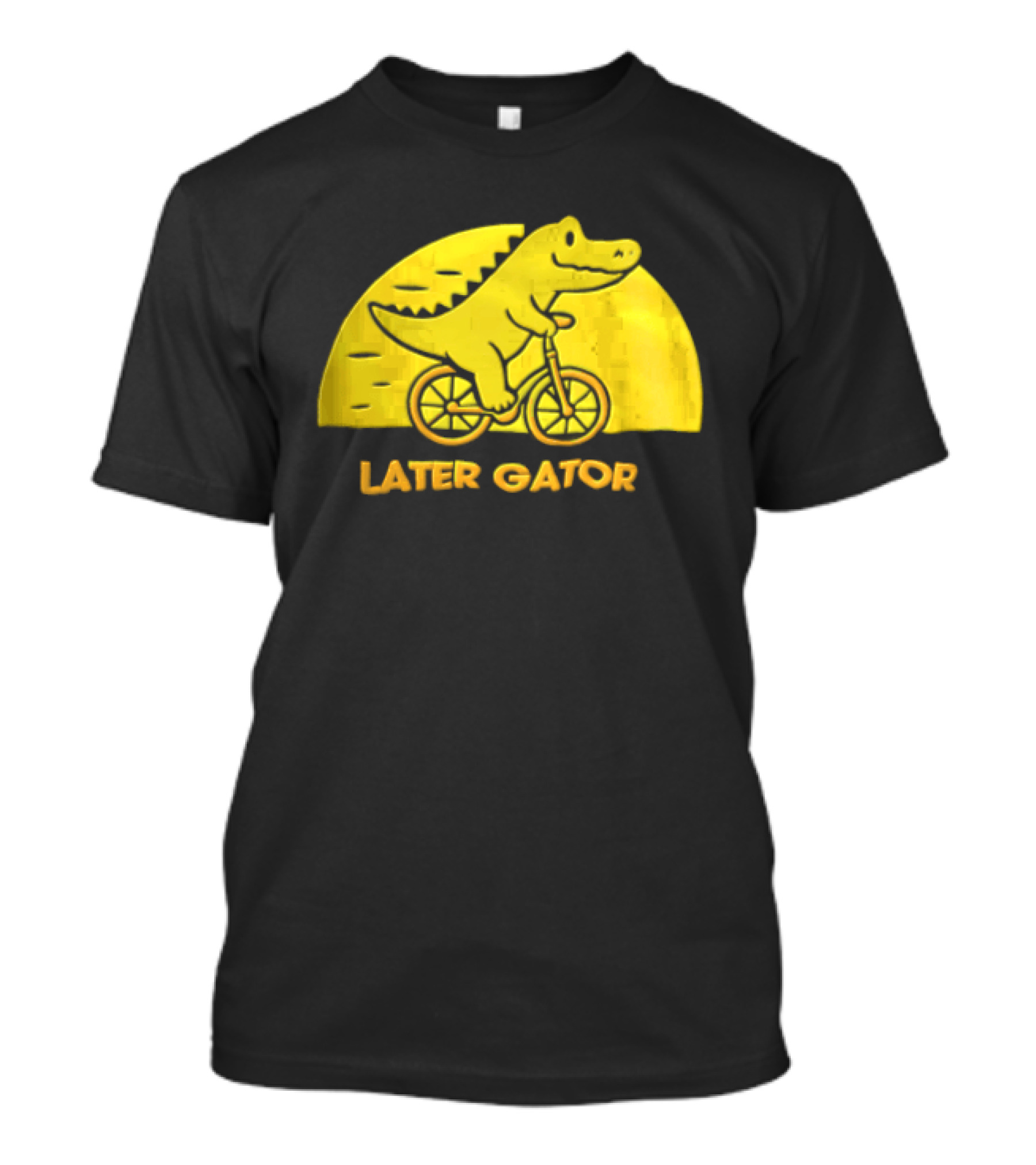 Later Gator Riding Bicycle Fun T-Shirt