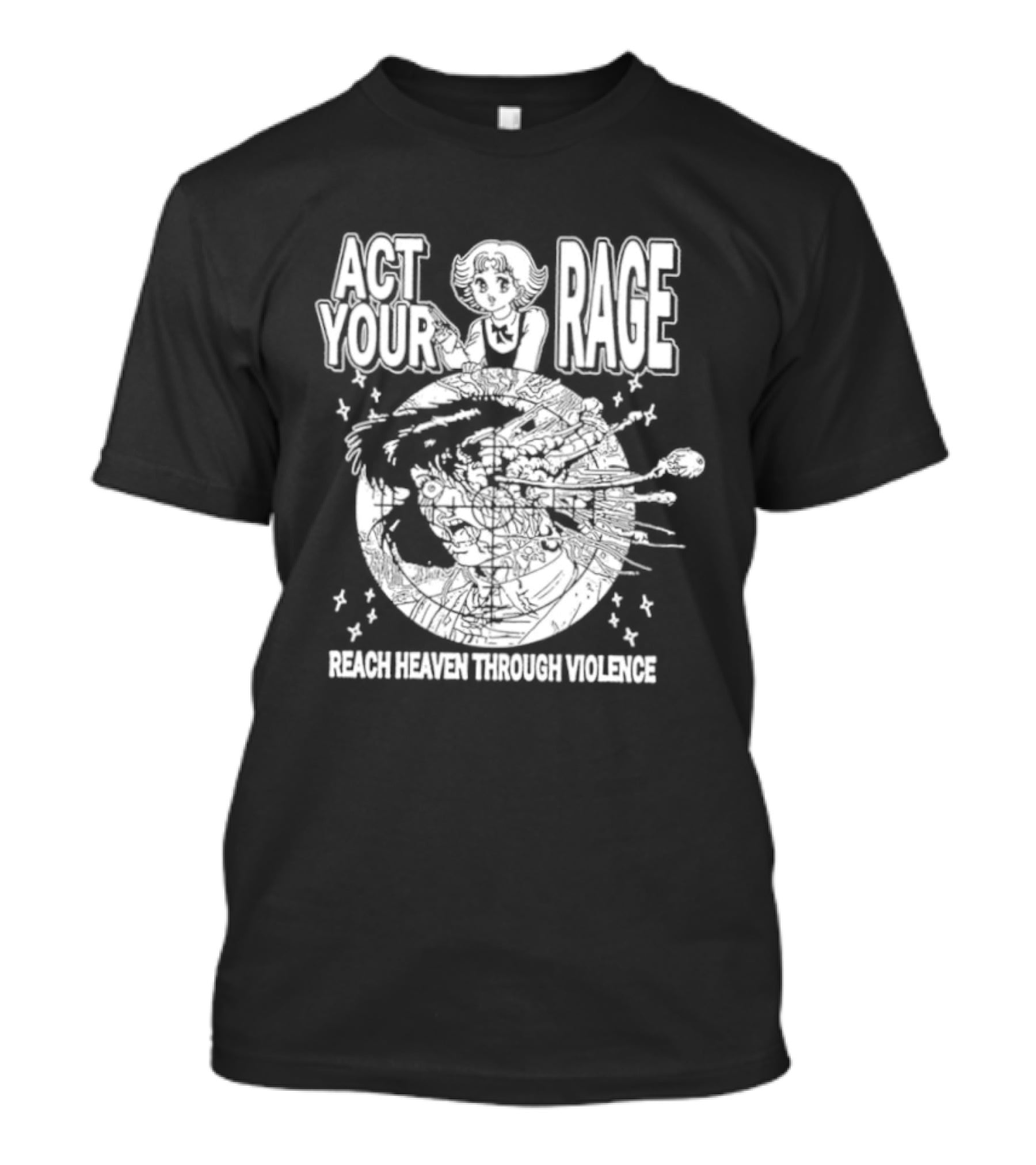 Ranze Eto Act Your Rage Reach Heaven Through Violence Anime Manga T-Shirt
